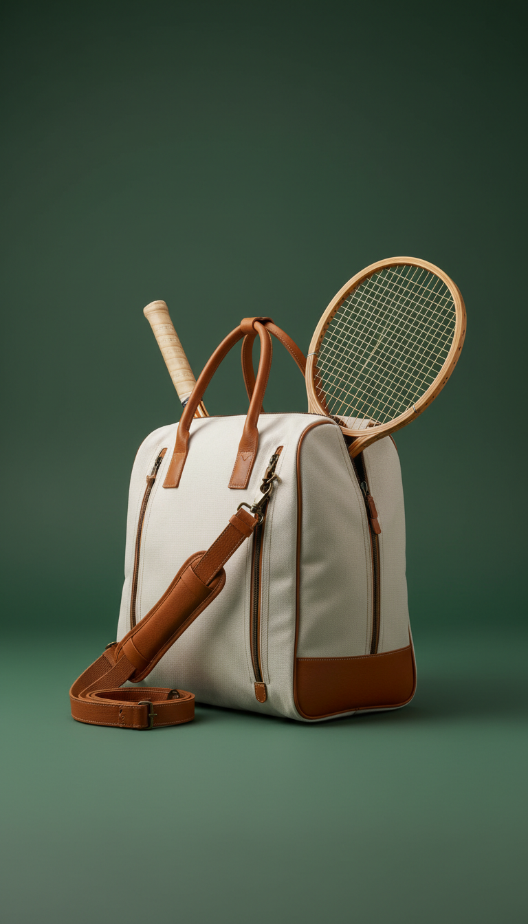 Heritage Racquet Bag In Vegan Leather